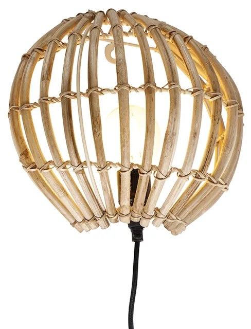 Candeeiro de parede rústico em bambu - Canna
