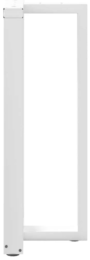 Pés de mesa de bar em forma de T, 2 peças, branco, 50x35x(100-101) cm,