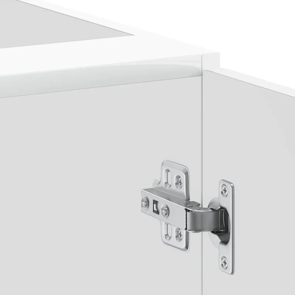 Armário base cozinha Porto derivados madeira branco brilhante