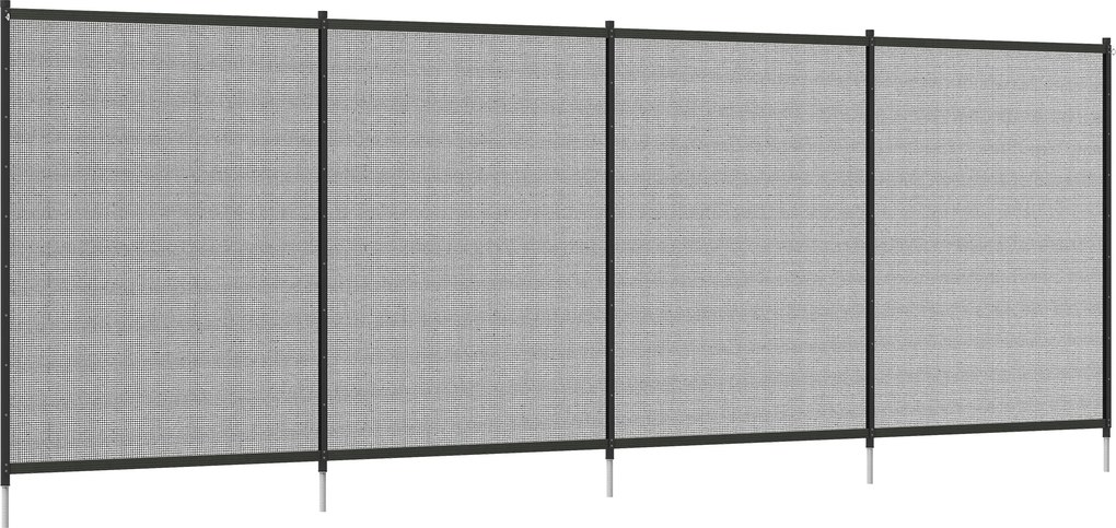 Outsunny Cerca de Segurança para Piscina com Rede Conjunto de 4 Painéis 365x126 cm Preto | Aosom Portugal