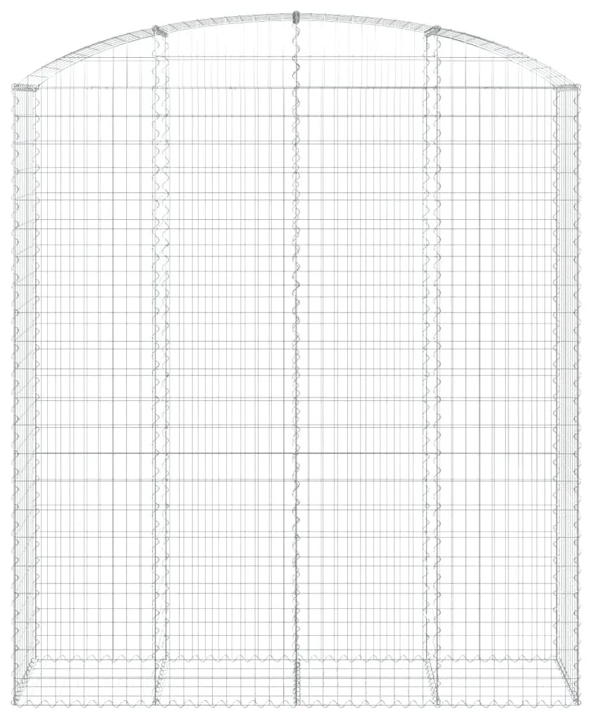 Cesto gabião arqueado 200x50x220/240 cm ferro galvanizado
