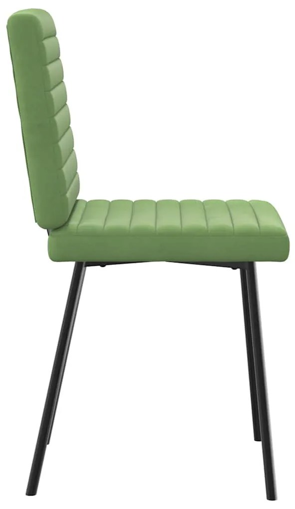 Cadeiras de jantar 2 pcs veludo verde-claro