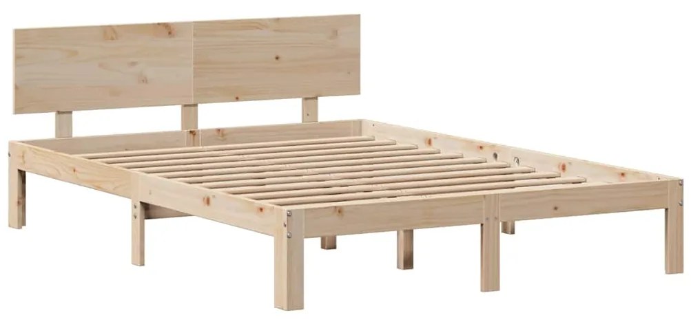 Estrutura de cama c/ gavetas 160x200 cm madeira de pinho maciça