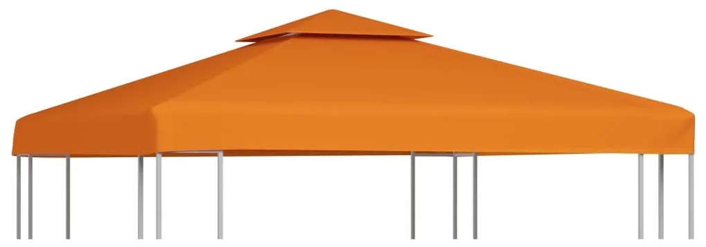 vidaXL Cobertura de substituição p/ gazebo 310 g/m² 3x3 m laranja