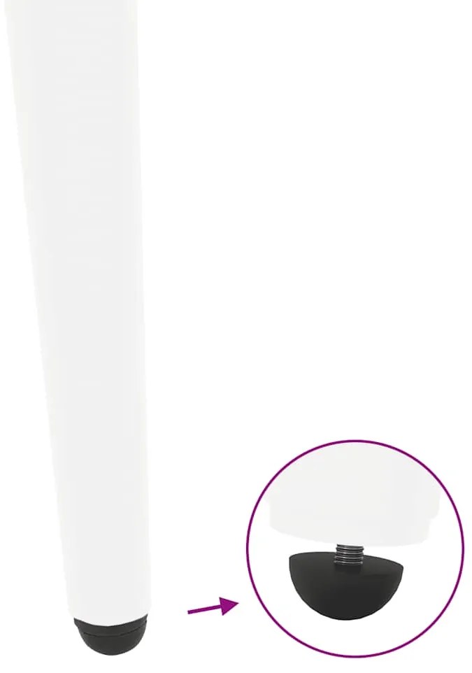 Pés para mesa de centro cônicos 4 peças, branco, 30-31 cm, aço