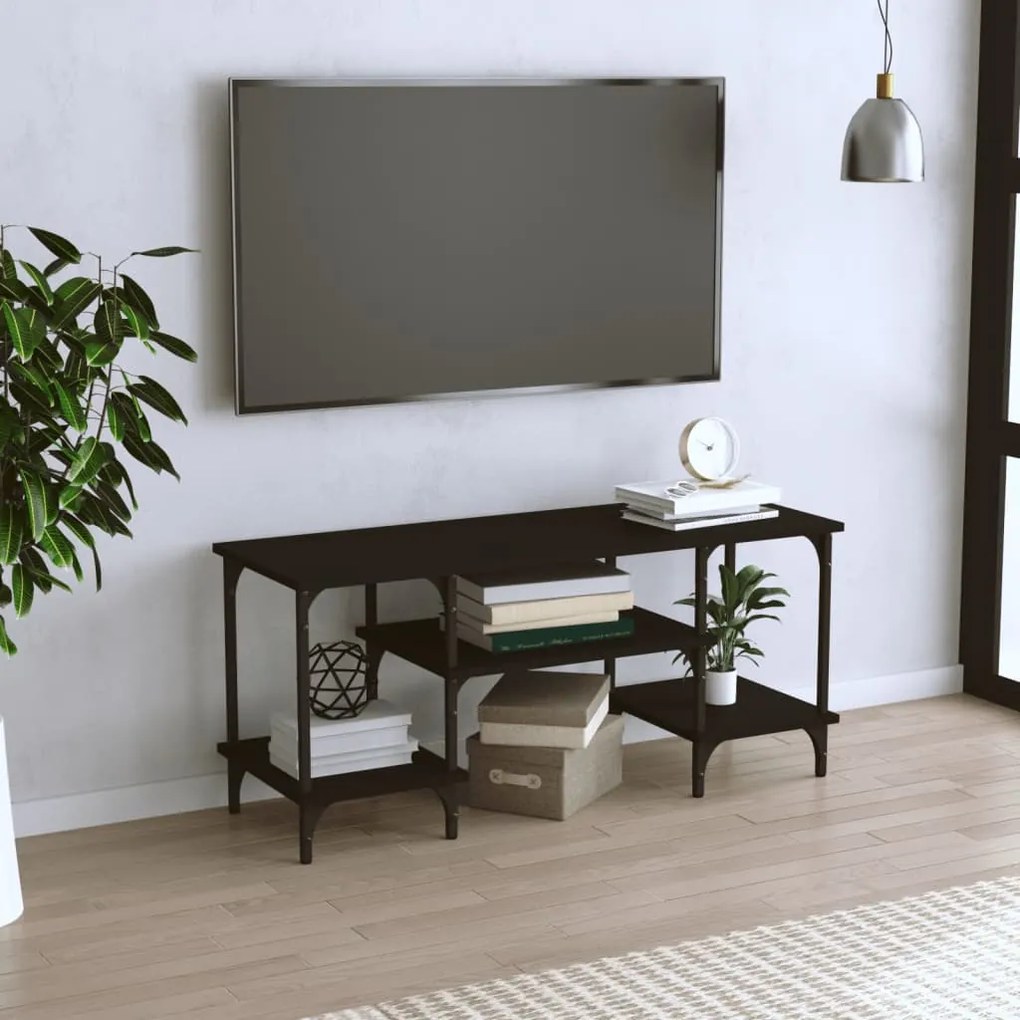 Móvel para TV 102x35x45 cm derivados de madeira preto