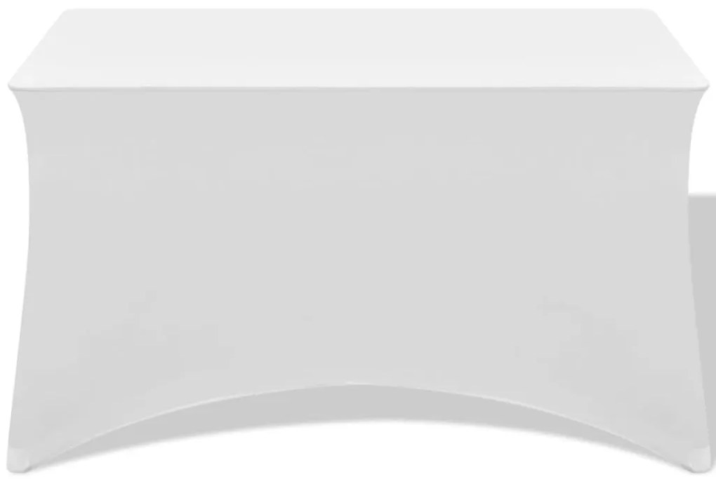 Capa extensível para mesa 2 pcs 243x76x74 cm branco