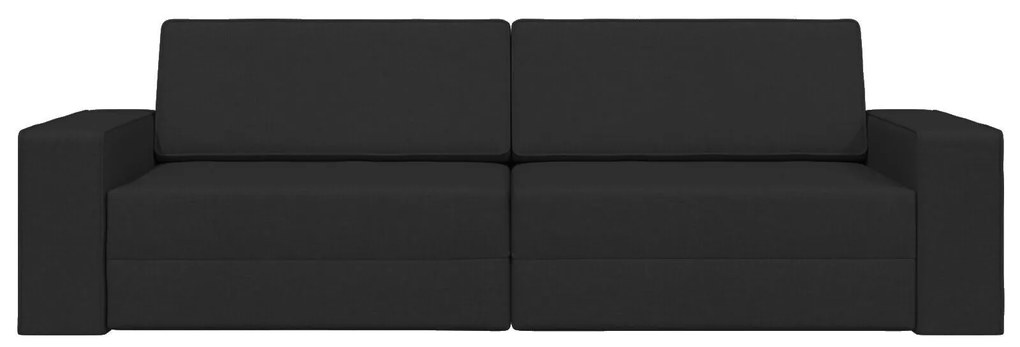 Sofá Cama 2 em 1 Preto 245x150x60.5 cm Tecido