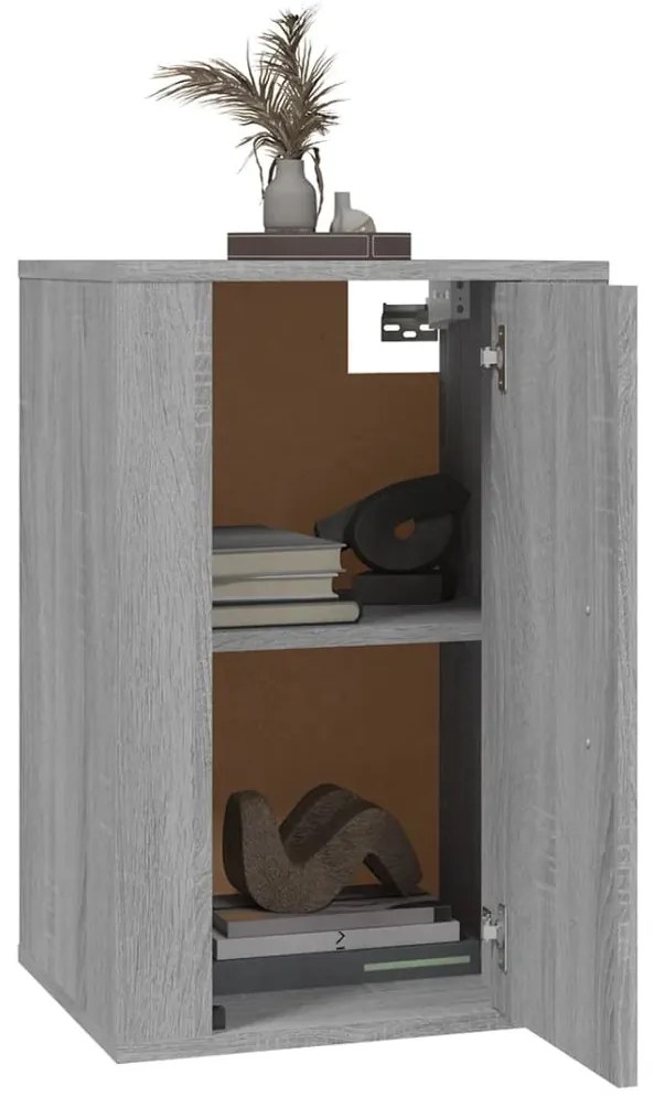 Móveis de TV de parede 2 pcs 40x34,5x60 cm cinzento sonoma