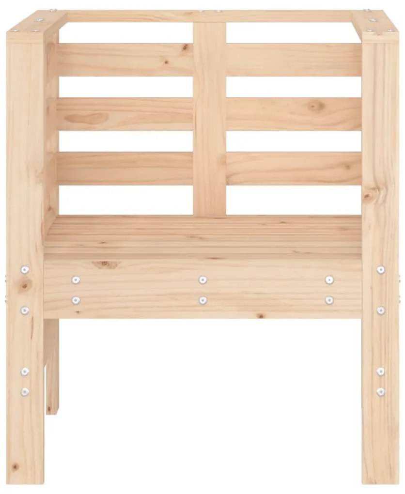 Cadeiras de jardim 2 pcs 61,5x53x71 cm madeira de pinho maciça