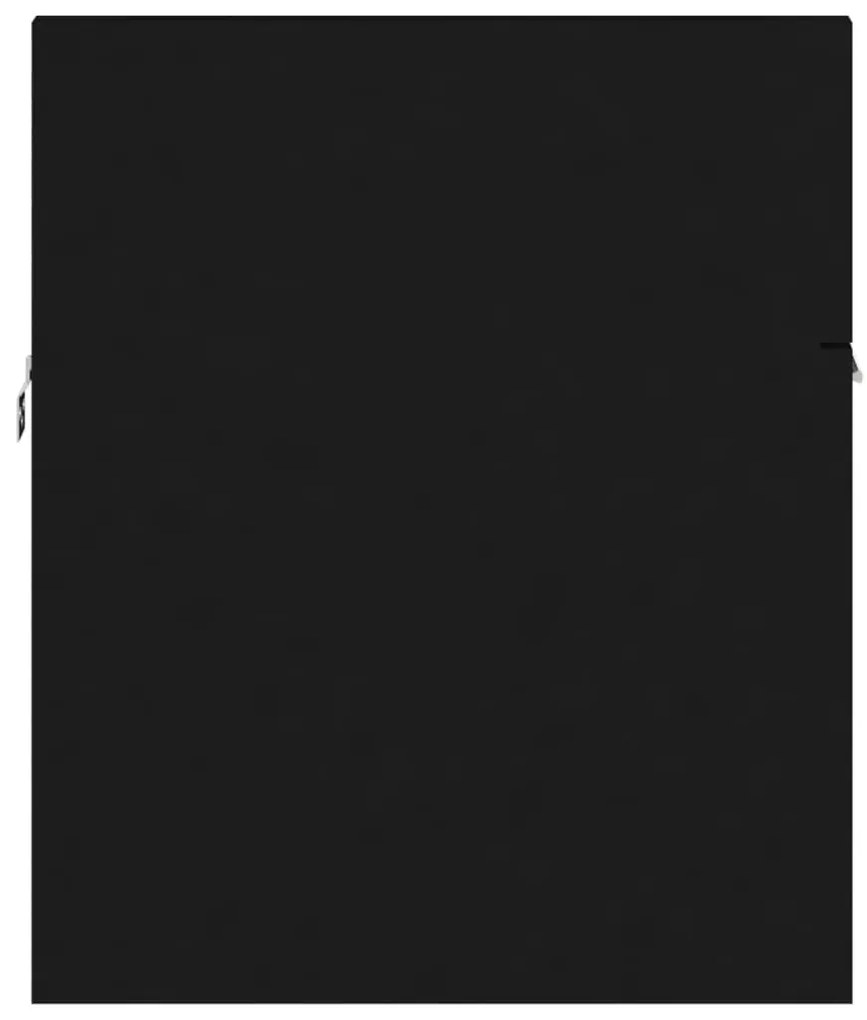 Armário de lavatório derivados de madeira preto