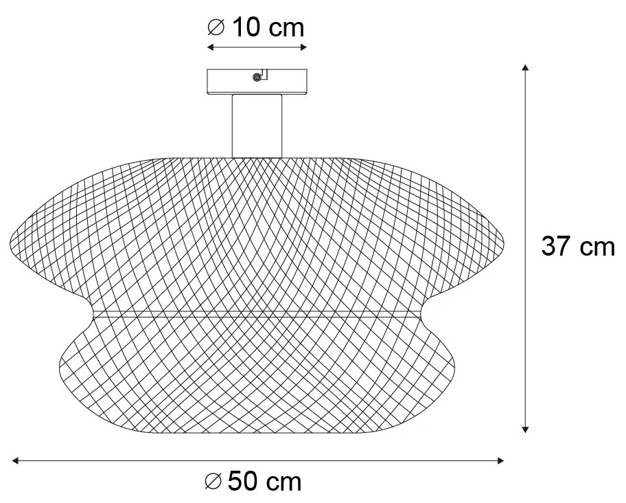 Candeeiro de Teto de Bambu Oriental - Ostrava Duplo