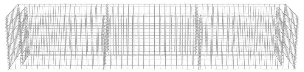 Canteiro elevado/cesto gabião 270x50x50 cm aço galvanizado