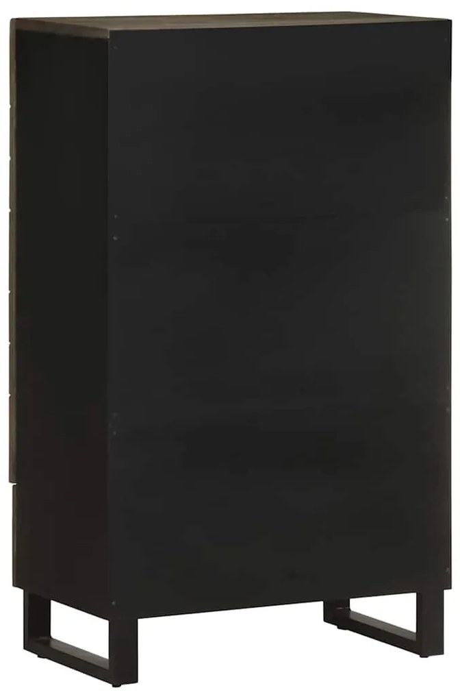 Aparador alto 60x33x100 cm madeira de mangueira maciça preto