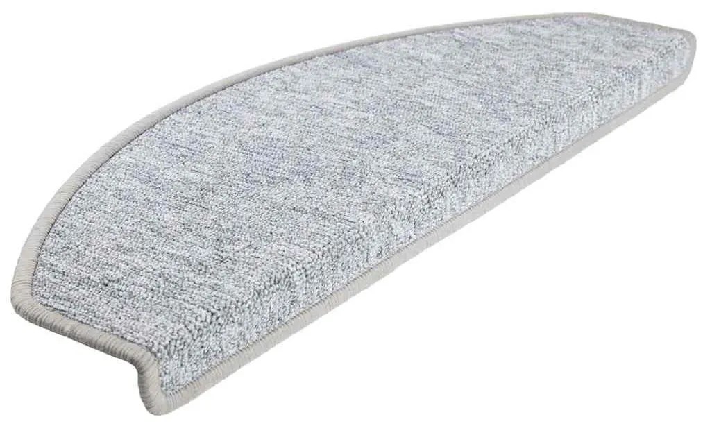 Tapetes de escada 30 pcs 65x24x4 cm cinzento-claro