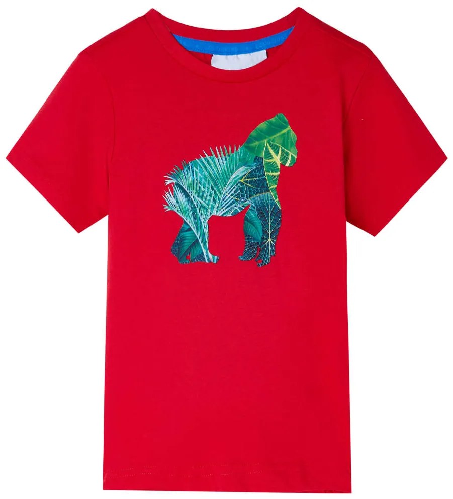 T-shirt para criança vermelho 128