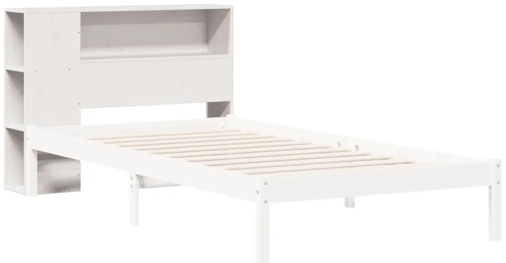 Cabeceira com arrumação 90 cm madeira de pinho maciça branco