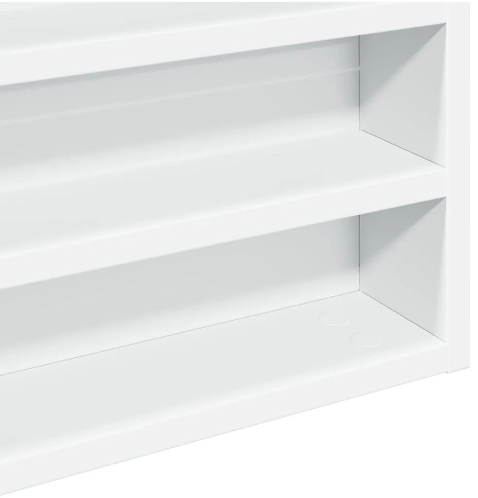 Armário vitrine 80x8,5x58 cm derivados de madeira branco