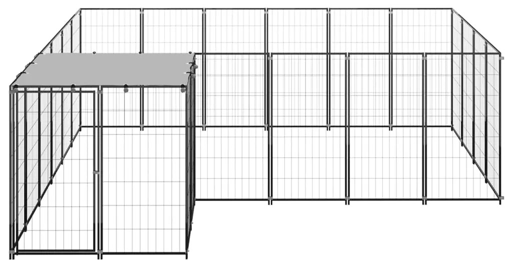 Canil 8,47 m² aço preto
