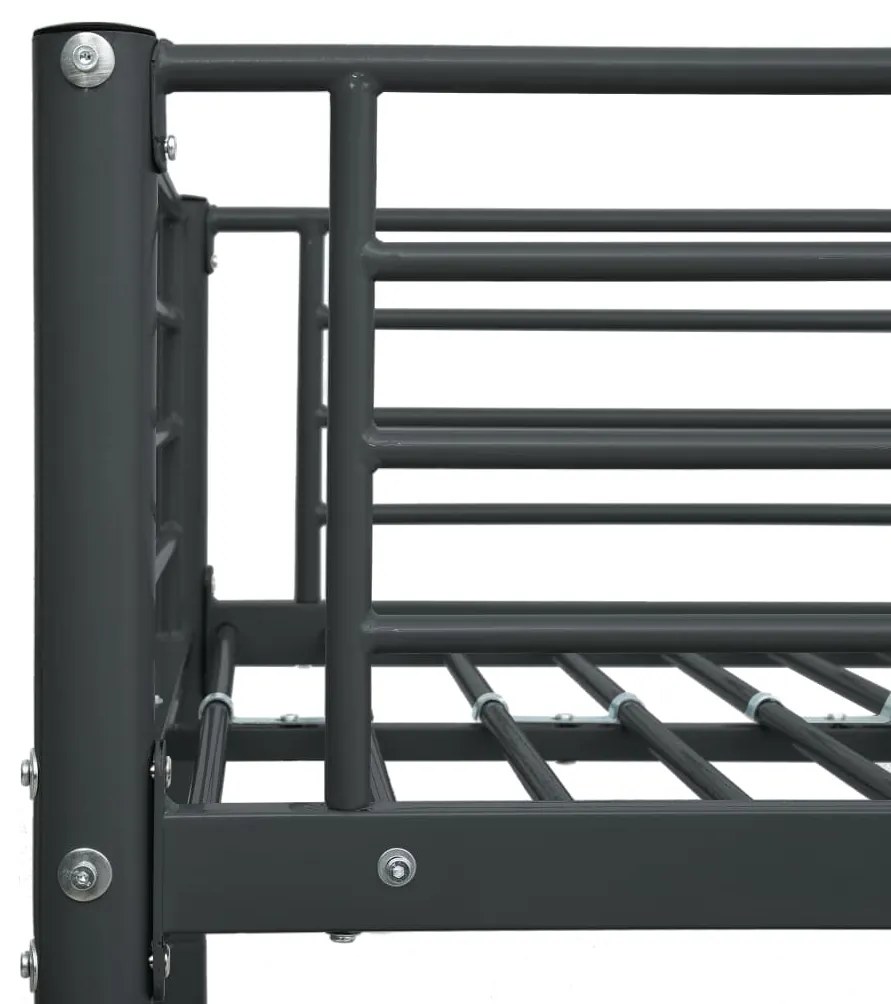 Estrutura de beliche 140x200/90x200 cm metal preto