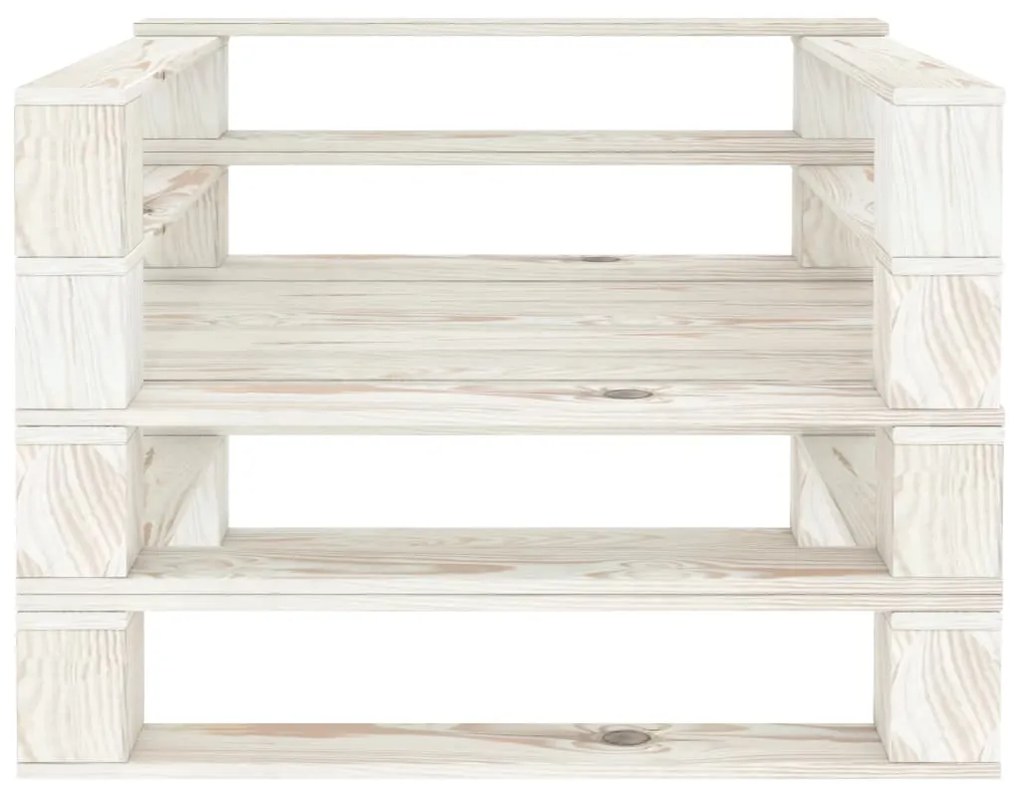 Poltrona de paletes para jardim madeira branco