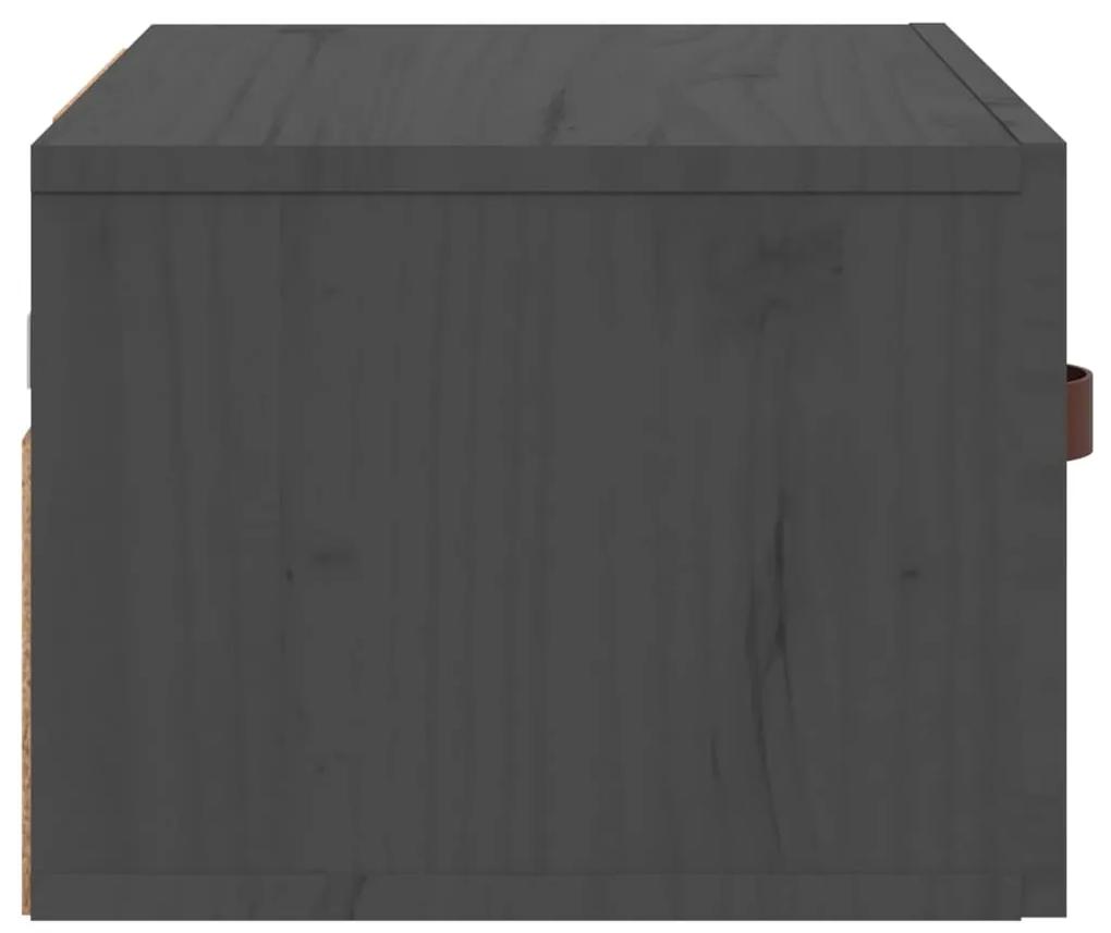 Mesas de cabeceira de parede 2 pcs 40x29,5x22 cm cinzento