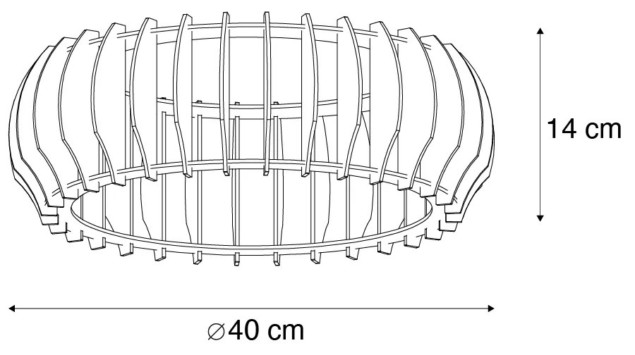 Plafon Escandinavo Bege 40cm incl. LED - Monte Escandinavo