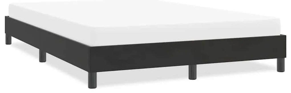 Estrutura de cama sem colchão 140x210 cm veludo preto
