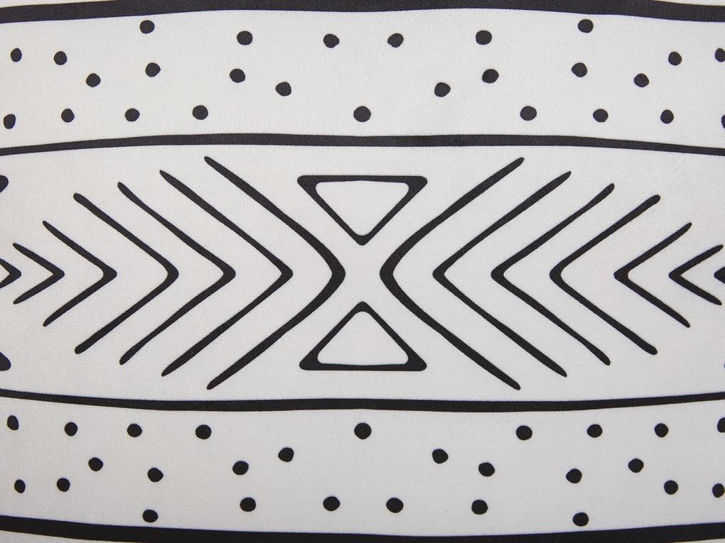 Conjunto de 2 almofadas preto e branco 30 x 50 cm SCHEFFLERA Beliani