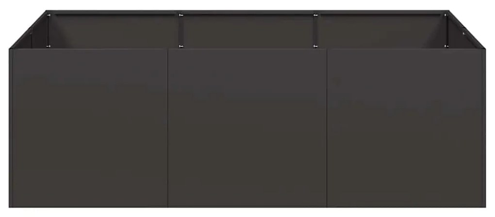 Vaso floreira 120x80x40 cm aço preto