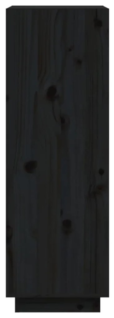 Estante/divisória 60x35x103 cm pinho maciço preto