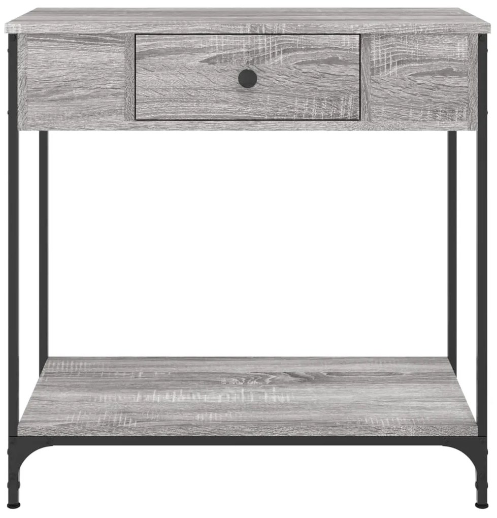 Mesa consola 75x34,5x75 cm derivados de madeira cinzento sonoma
