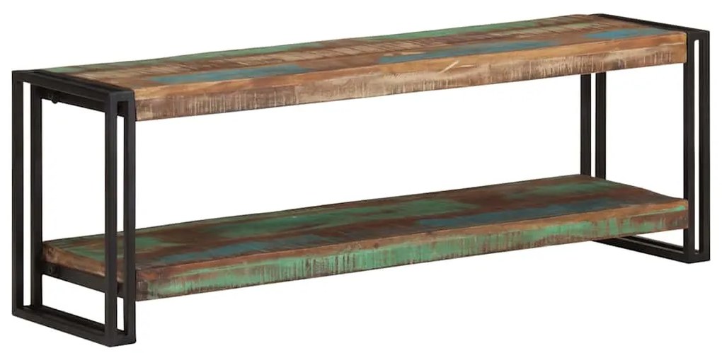 Móvel de TV 120x30x40 cm madeira recuperada maciça
