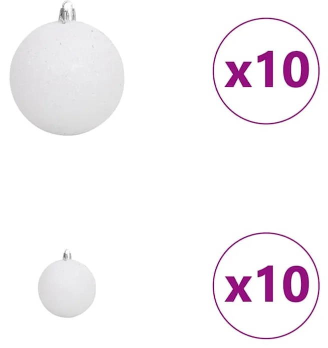 Árvore de Natal Artificial Branco 240 cm PVC