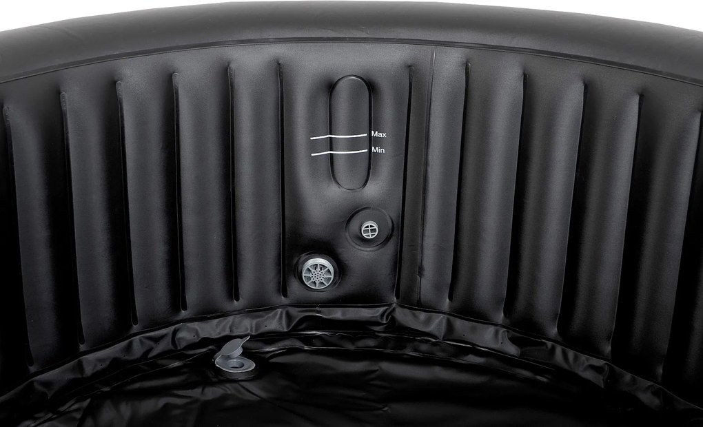 Spa insuflável portátil para 4 Pessoas com bolhas, banheira de hidromassagem, jacuzzi, preto