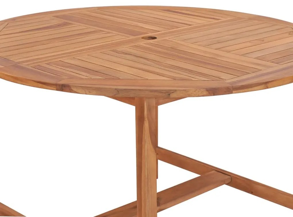 Mesa de jantar p/ jardim Ø110x75 cm madeira de teca maciça