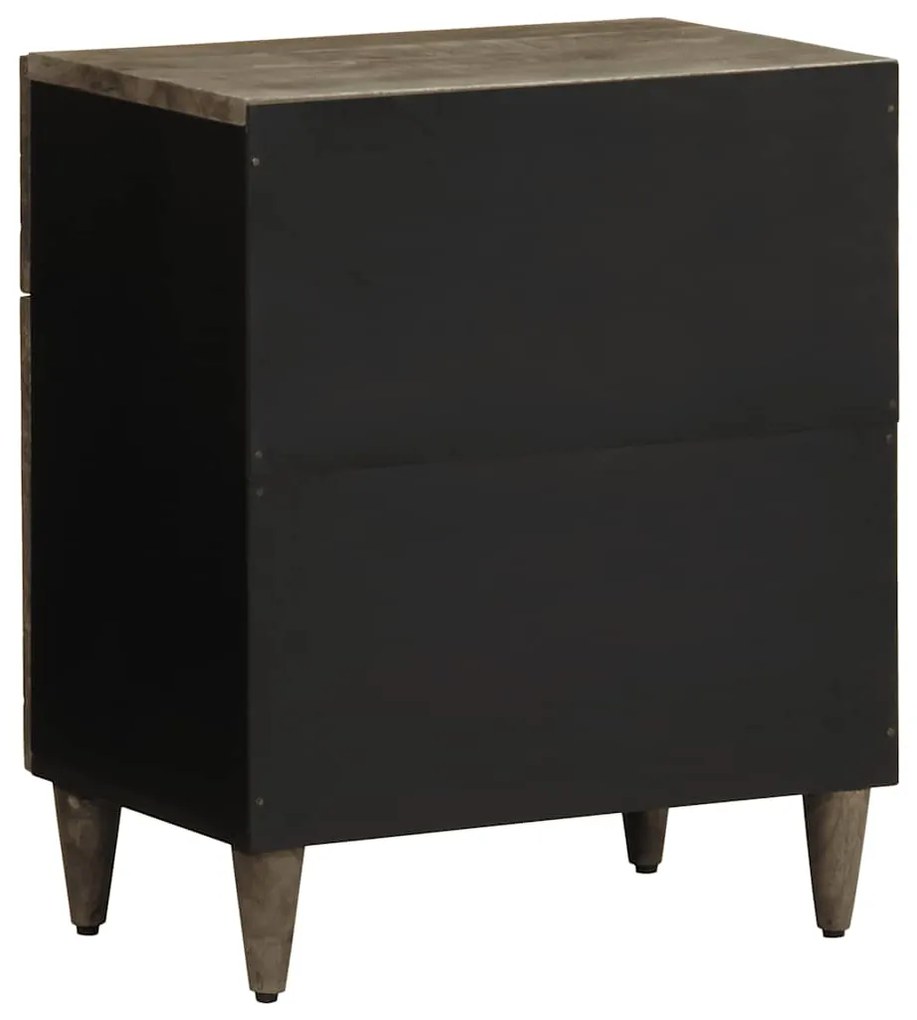 Mesa de cabeceira cinzento claro 50x33x60 cm