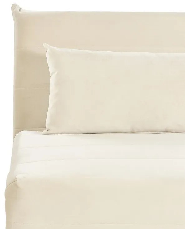 Sofá-cama em veludo creme SETTEN Beliani