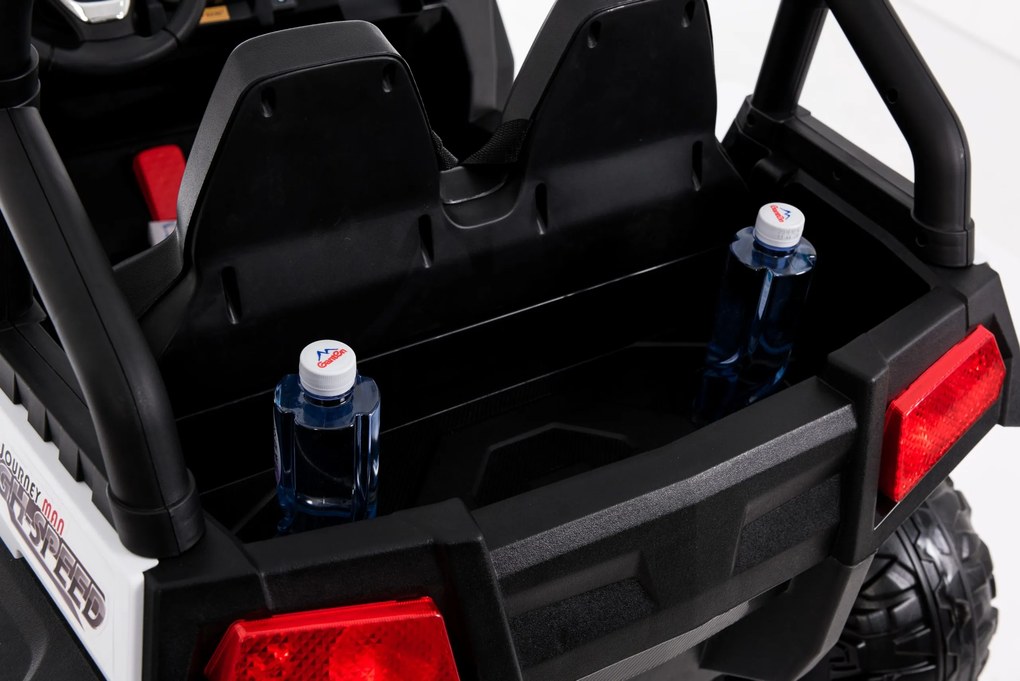 Carro elétrico para crianças Buggy RSX - 2,4 GHz, 24V, 4x4, 2 Lugares em pele, rodas em Borracha, rádio FM, Bluetooth Vermelho