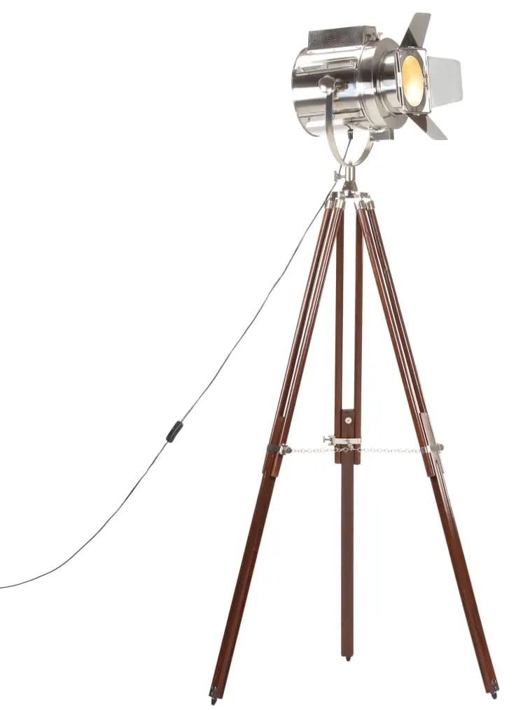 vidaXL Candeeiro de chão tripé 180 cm madeira de mangueira maciça