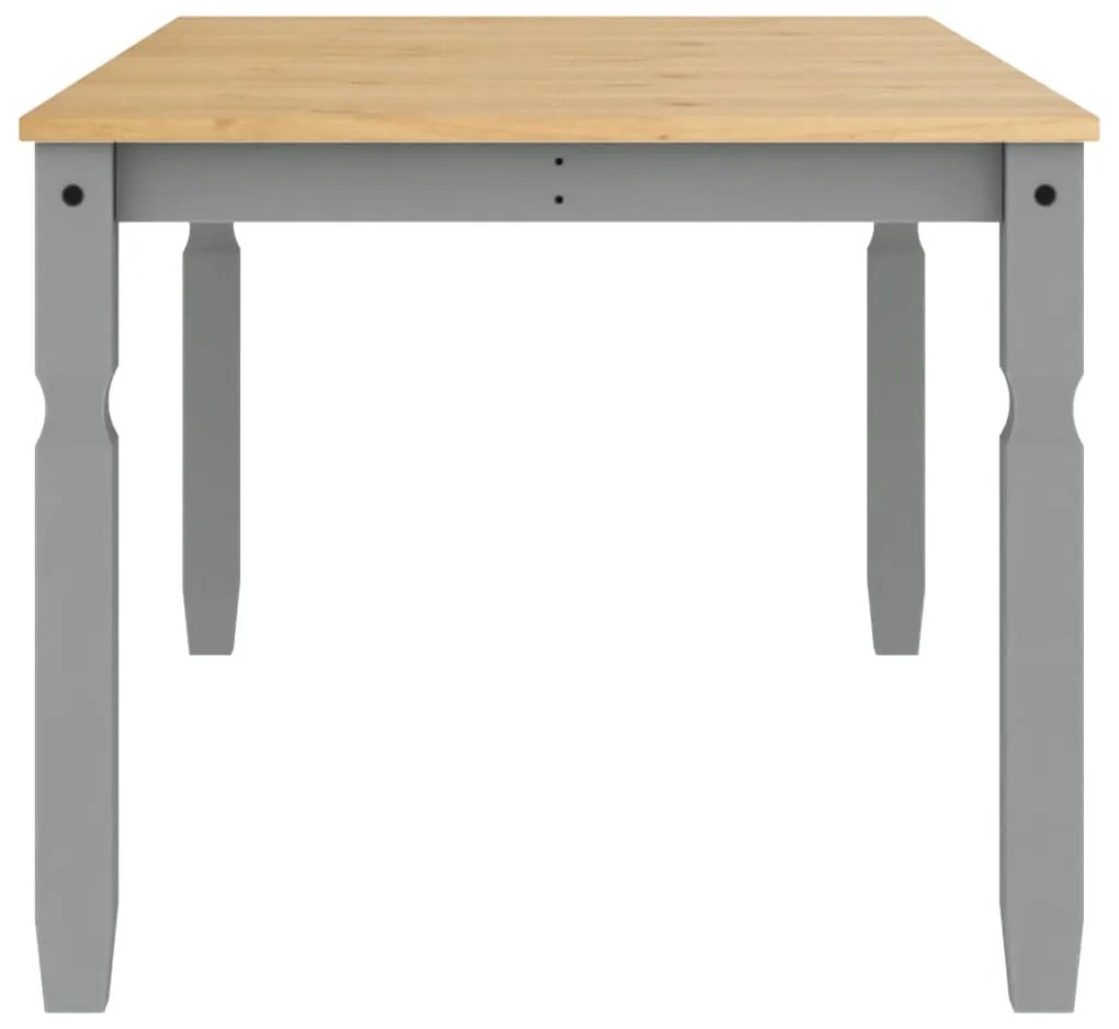 Mesa de jantar Corona 180x90x75 cm madeira pinho maciça cinza
