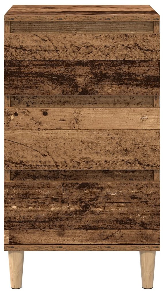 Criado-mudo vidaXL Madeira Velha 40x35x70 cm Madeira Engenharia