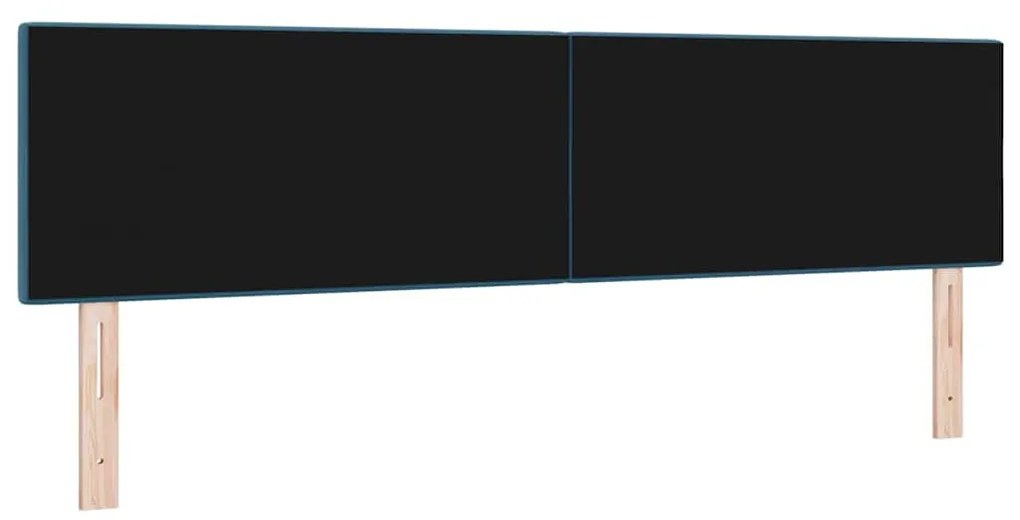 Cabeceira LED vidaXL Almofadada Azul Escuro 90 cm Veludo