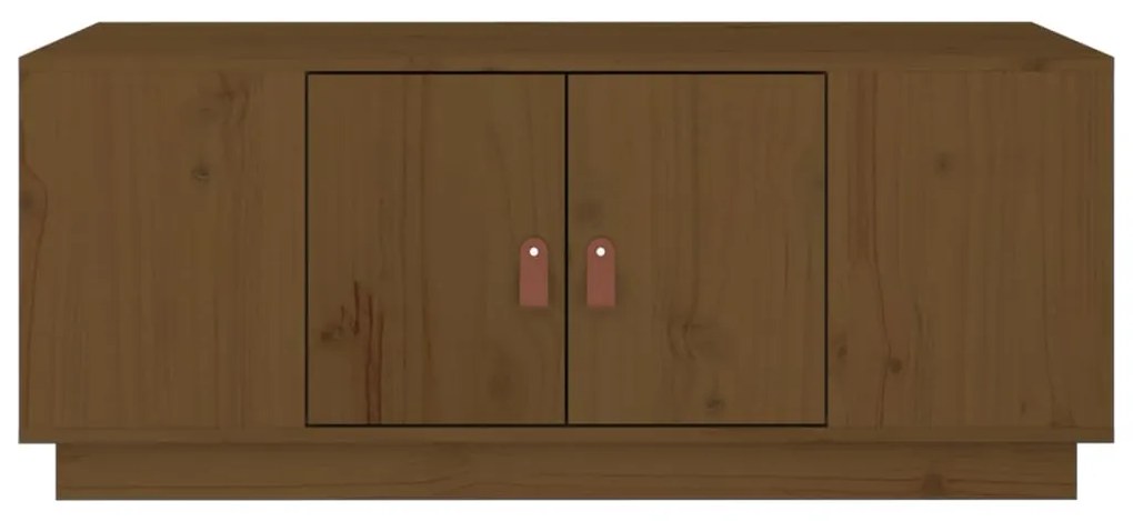 Mesa de centro 100x50x41 cm pinho maciço castanho mel