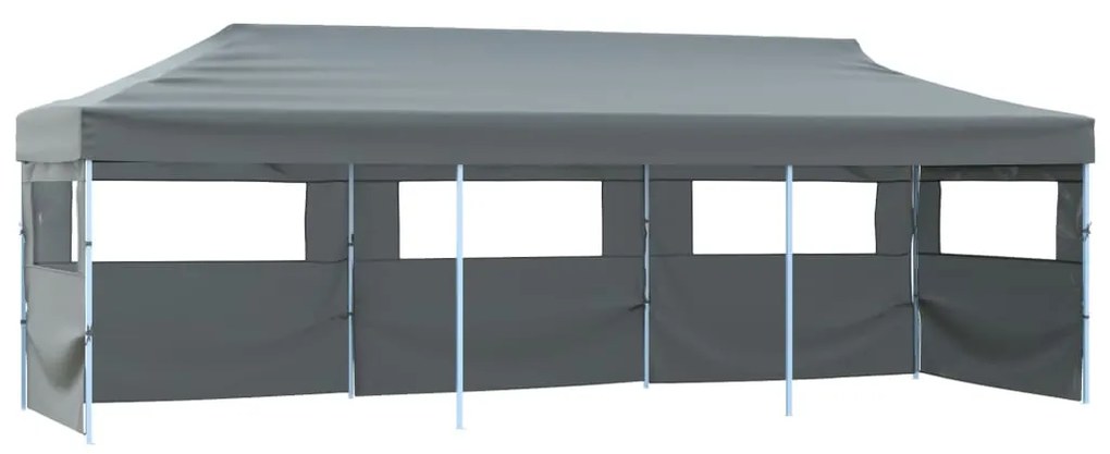 Tenda para festas pop-up dobrável c/ 5 paredes 3x9 m antracite