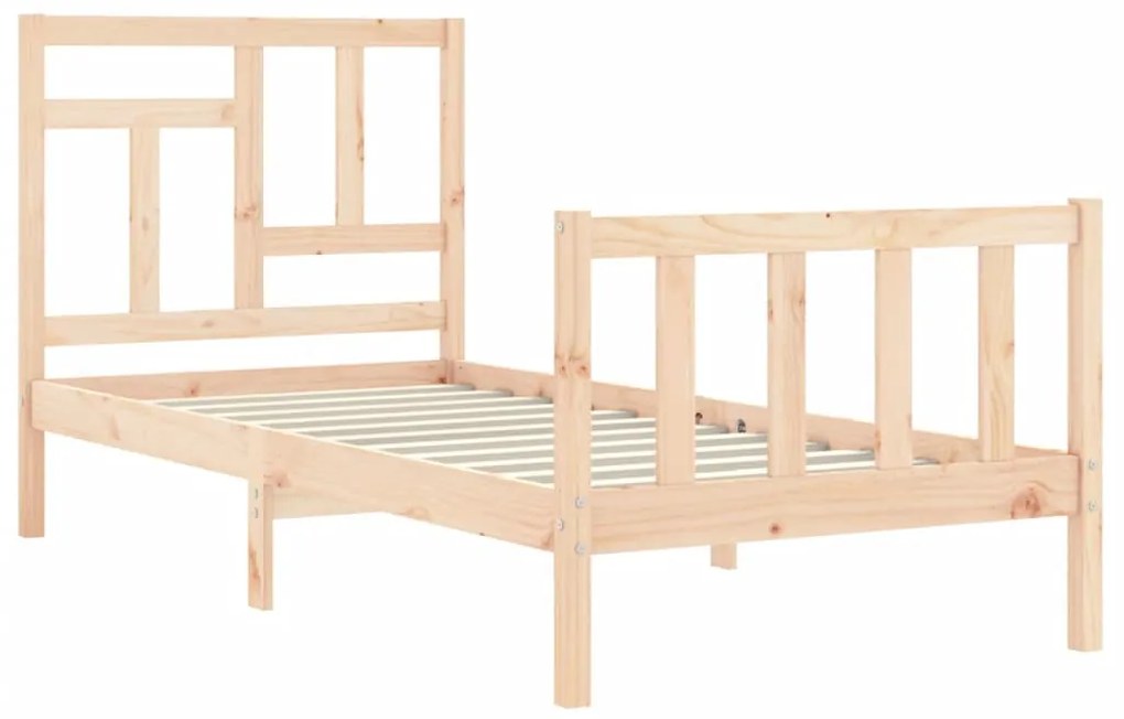Cama sem colchão 90x200 cm madeira de pinho maciça