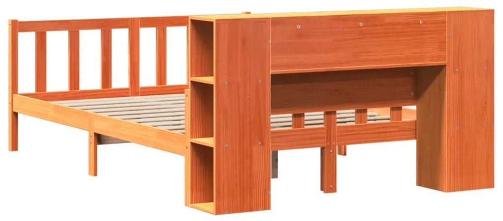 Cama com estante sem colchão 150x200 cm madeira maciça