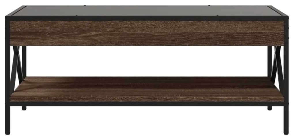 Mesa de centro luzes LED Infinity 90x50x38 cm carvalho castanho