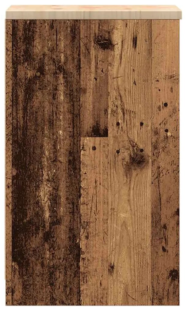 Armário de arrumação de garagem madeira velha 30x51x85 cm