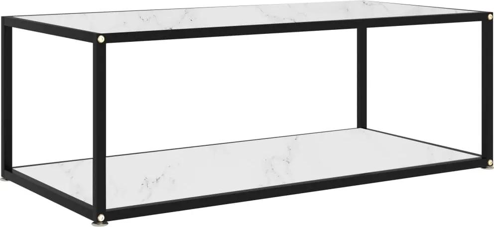 Mesa de centro 100x50x35 cm vidro temperado branco